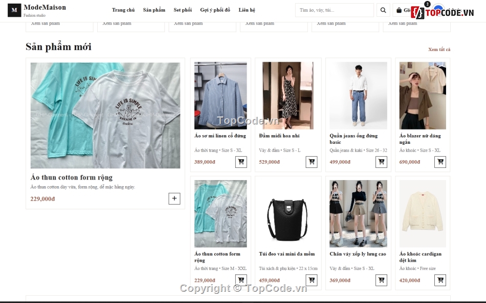 website thời trang,bán website,web bán thời trang
